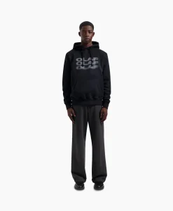 Clearance Hoodie Blur Logo Zwart Heren Truien