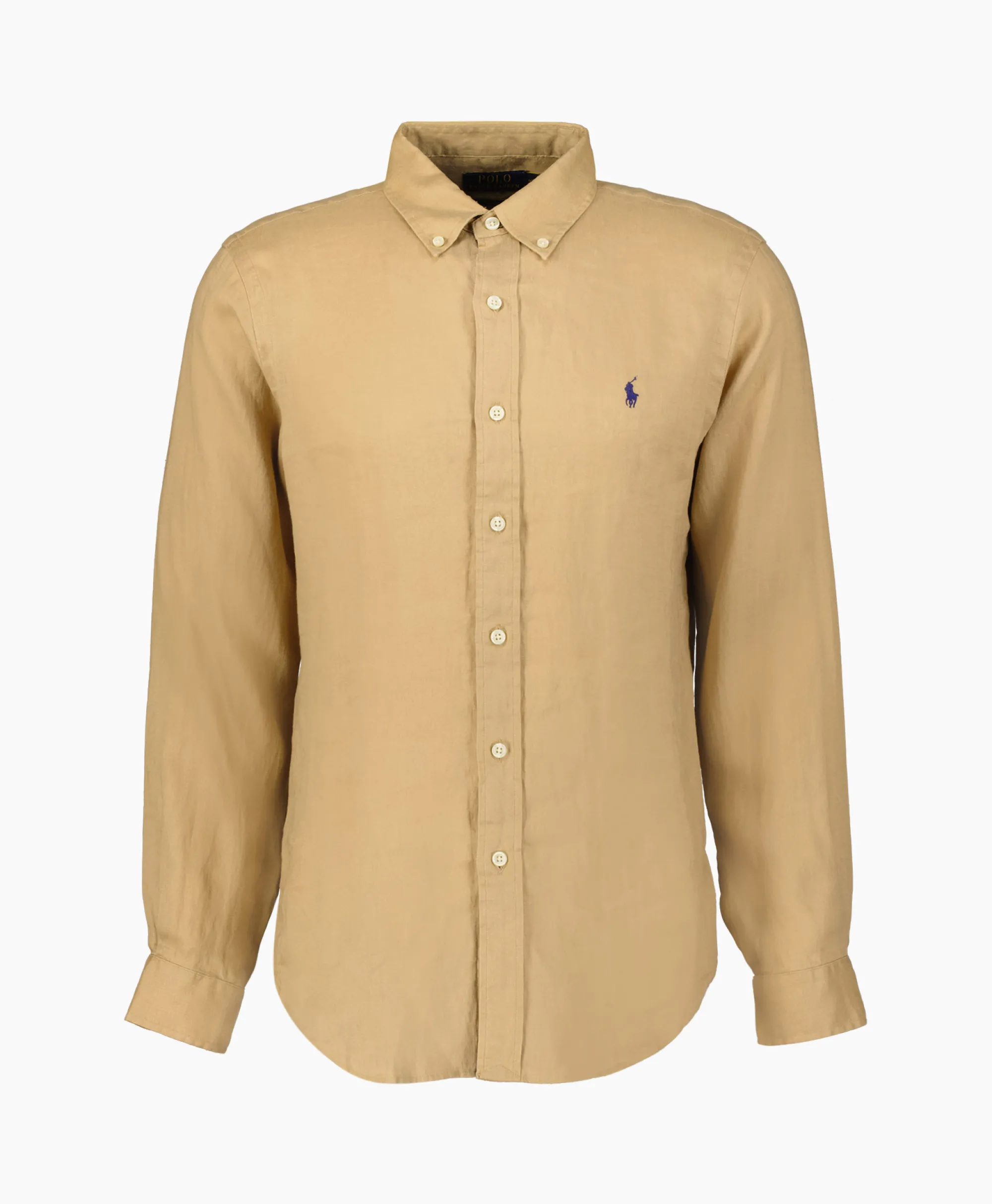 Overhemd Linen Camel Heren Overhemden