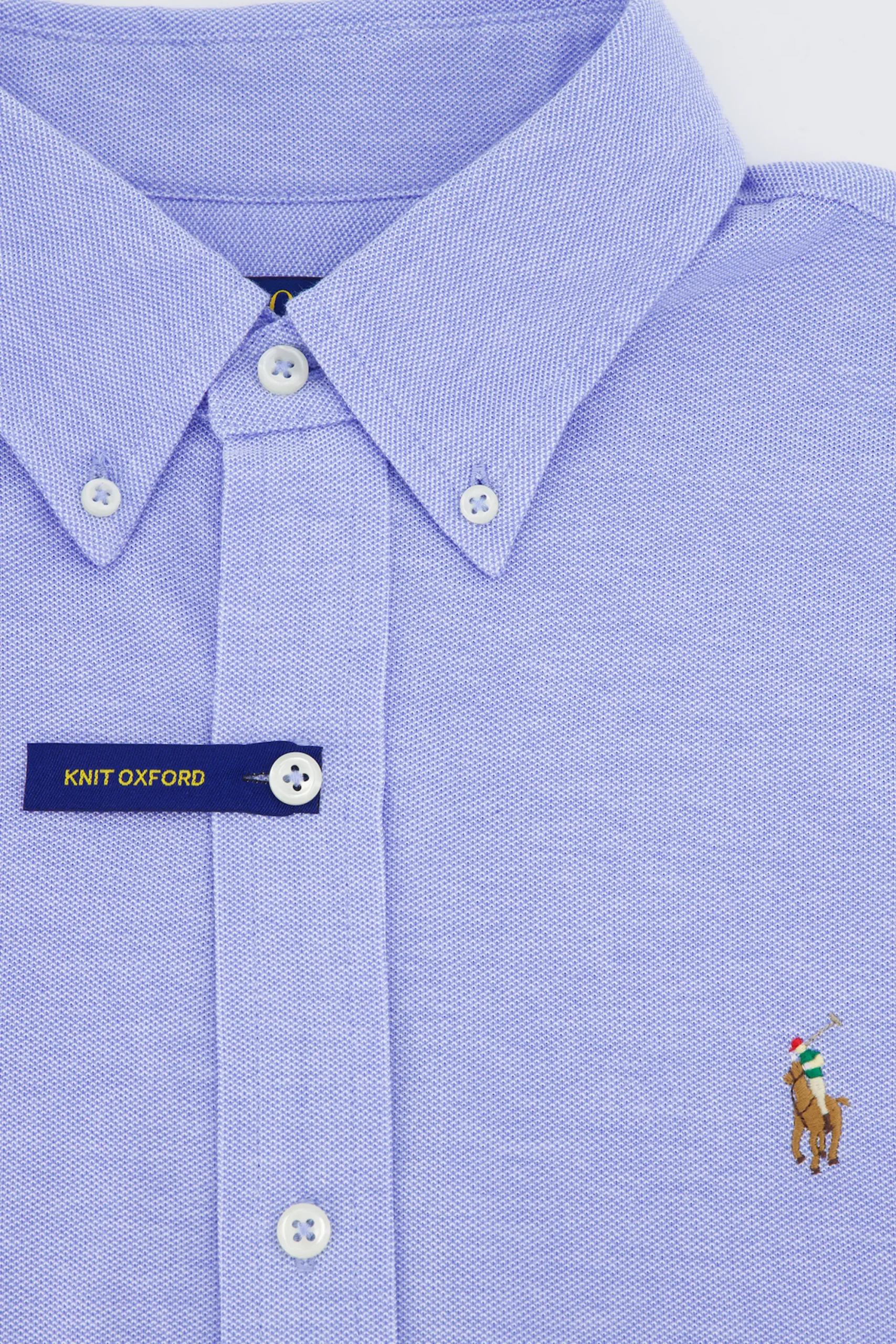 Online Overhemd Oxford Mesh Licht Blauw Heren Overhemden