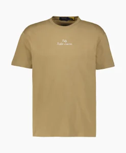 Sale T-Shirt Korte Mouw Jersey Mid Logo Zand Heren T-Shirts