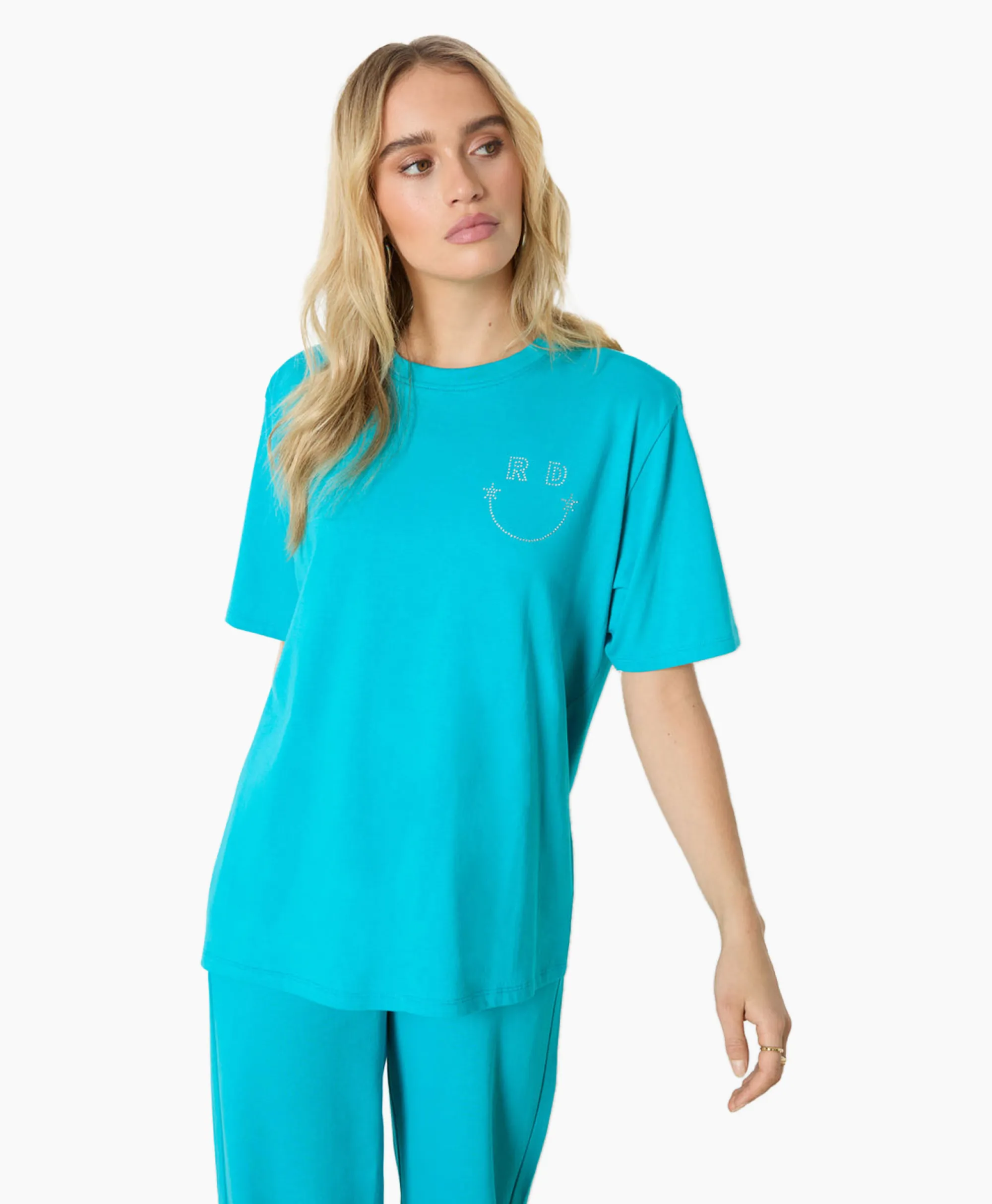 Outlet T-Shirt Korte Mouw Mexie Blauw Dames T-Shirts & Tops