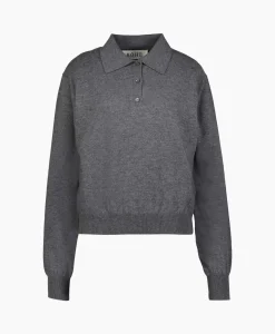 Sale Rohe Pullover Wool Cashmere Polo Grijs Dames Truien