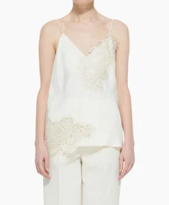 Best Rohe Top Lace Camisole Ecru Dames T-Shirts & Tops