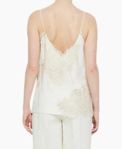 Best Rohe Top Lace Camisole Ecru Dames T-Shirts & Tops