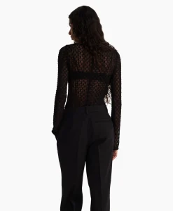 New Rohe Top Lace Zwart Dames T-Shirts & Tops