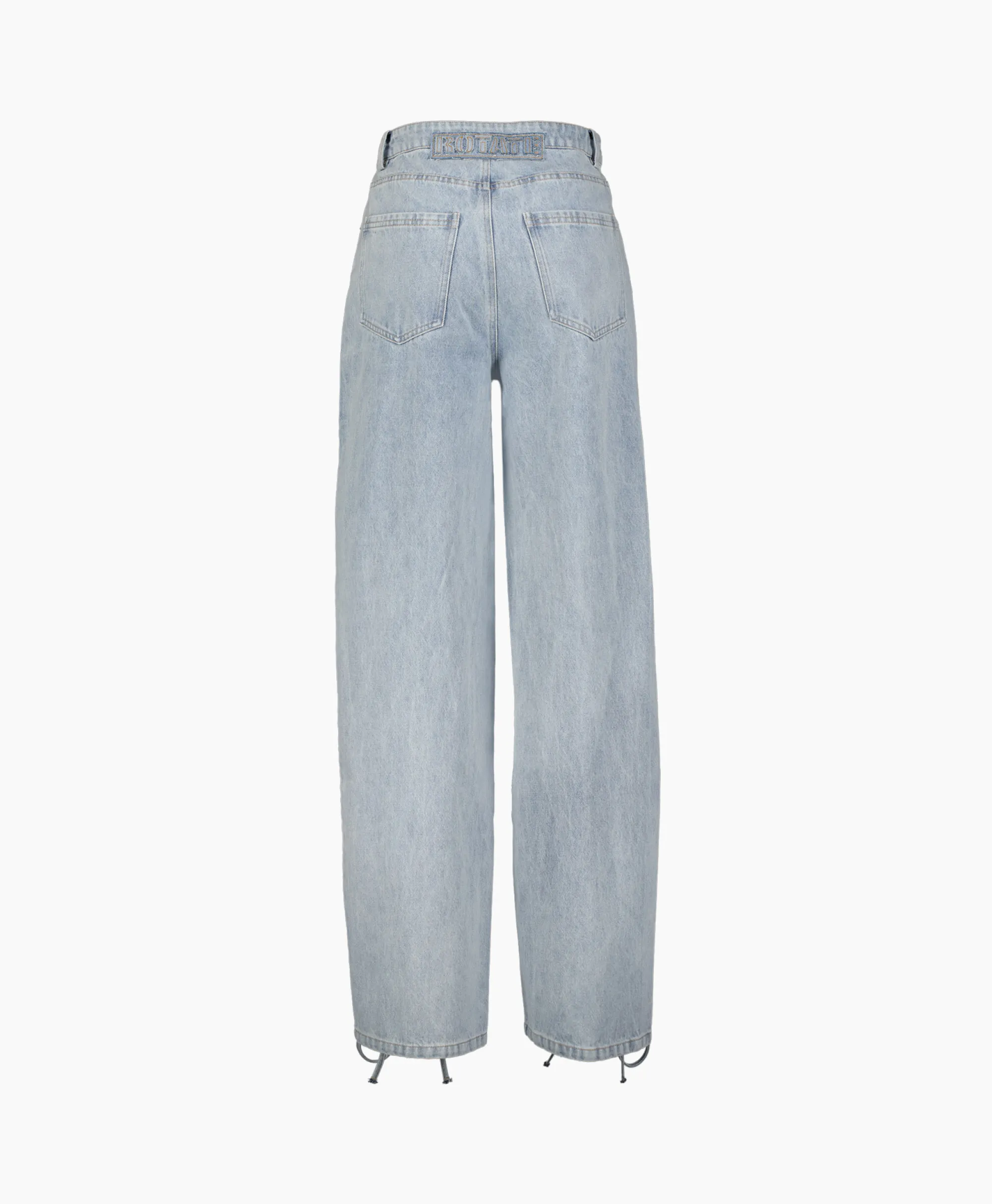 Hot Jeans Denim Laced Legj Blauw Dames Broeken