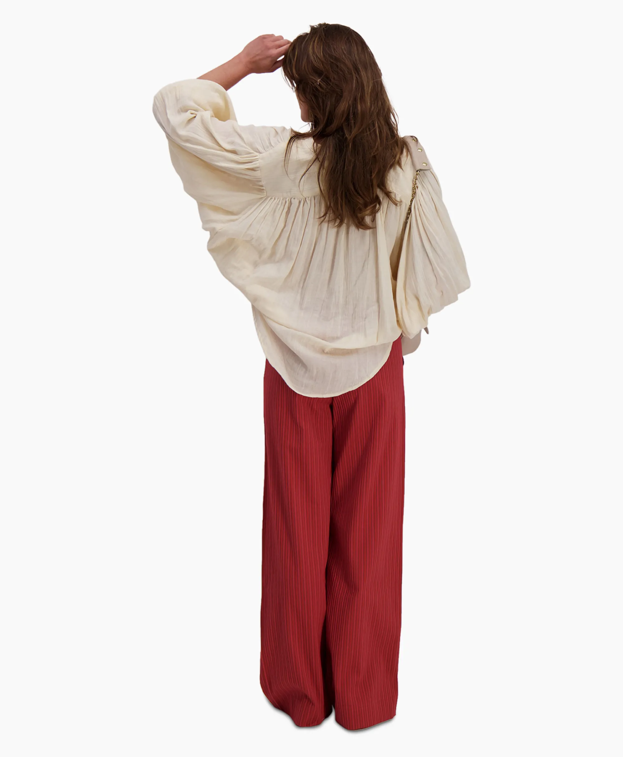 Best Blouse Balloon Resort Beige Dames Blouses