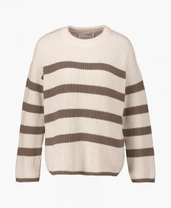 New Gebreide Trui Bloomie Ls Knit O-Neck B Noos Beige Dames Truien