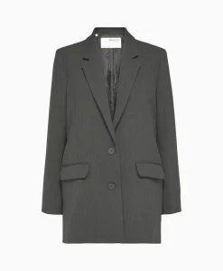 Jasje Rita Ls Relaxed Blazer Dgm No Donkergrijs Dames Blazers