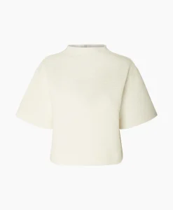 T-Shirt Korte Mouw Frankie 2/4 T-Neck Wit Dames T-Shirts & Tops