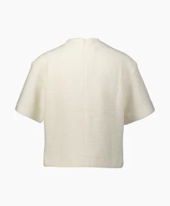 T-Shirt Korte Mouw Frankie 2/4 T-Neck Wit Dames T-Shirts & Tops