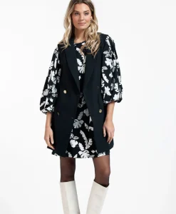 Discount Blazer Jazzy Bonded Donker Blauw Dames Gilets