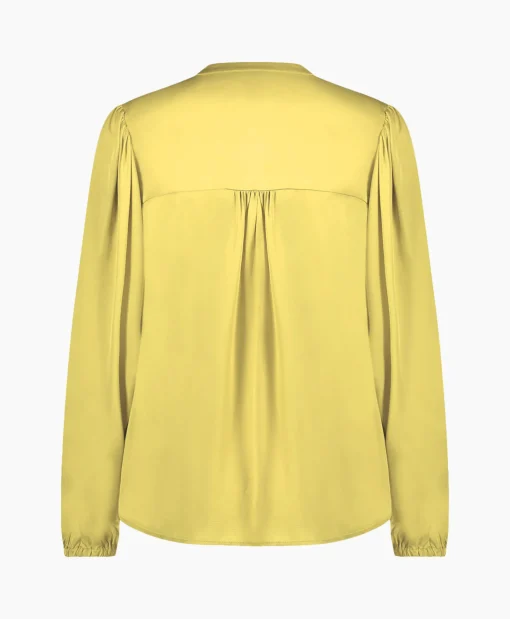 Studio Anneloes Blouse Birdie Ls Satin Geel*Dames Blouses