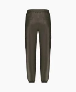 Broek Evi Leather Cargo Trousers Bruin Dessin Dames Broeken