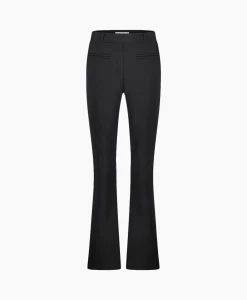 Hot Broek Lio Shiny Bnd Flair Trousers Zwart Dames Broeken