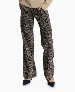 Online Broek Marilon Flower Trousers Zand Dames Broeken