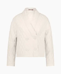 Outlet Jack James Quilted Leather Jacket Off White Dames Jassen