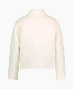Outlet Jack James Quilted Leather Jacket Off White Dames Jassen