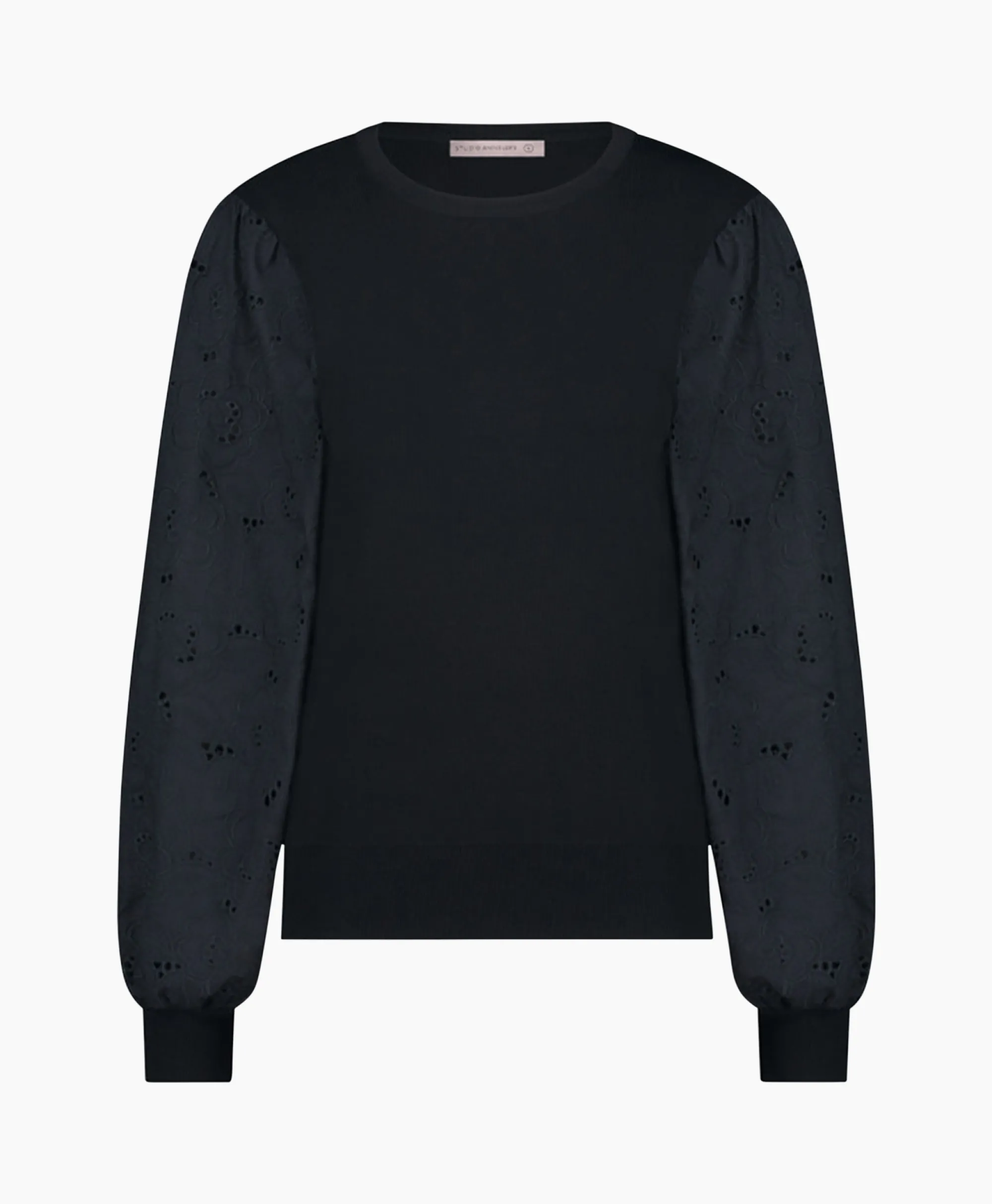 Hot Pullover Deana Flower Broderie Donker Blauw Dames Truien