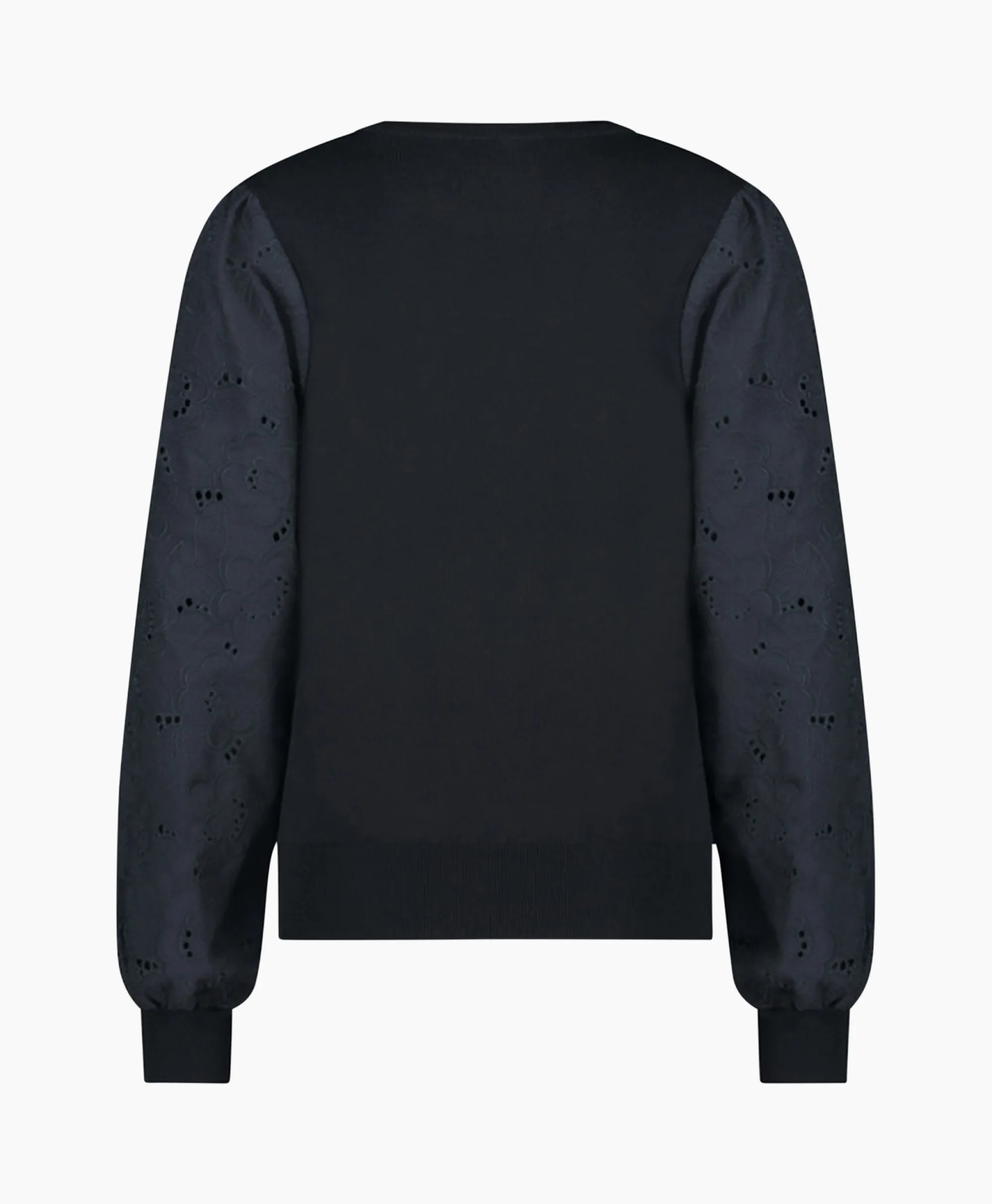 Hot Pullover Deana Flower Broderie Donker Blauw Dames Truien