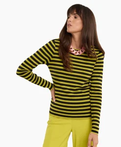 Hot Pullover Luna Stripe Zwart Dessin Dames Truien