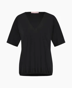 Hot Top & T-Shirt Vicky Shirt Zwart Dessin Dames T-Shirts & Tops