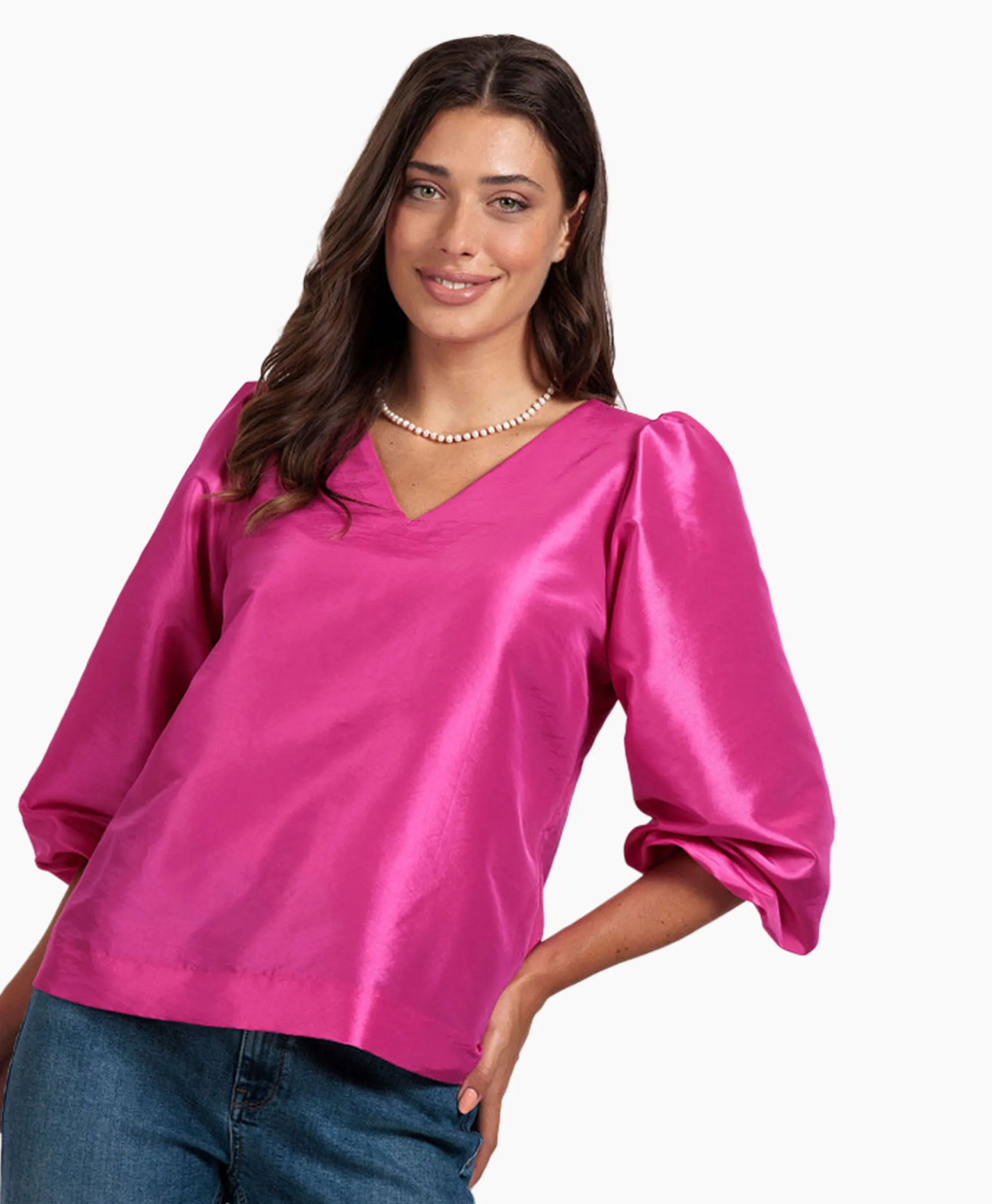 New Top Laudi Taft Paars Dames T-Shirts & Tops