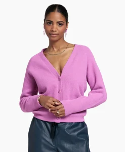 Clearance Vest Olivian Soft Cardigan Lila Dames Vesten