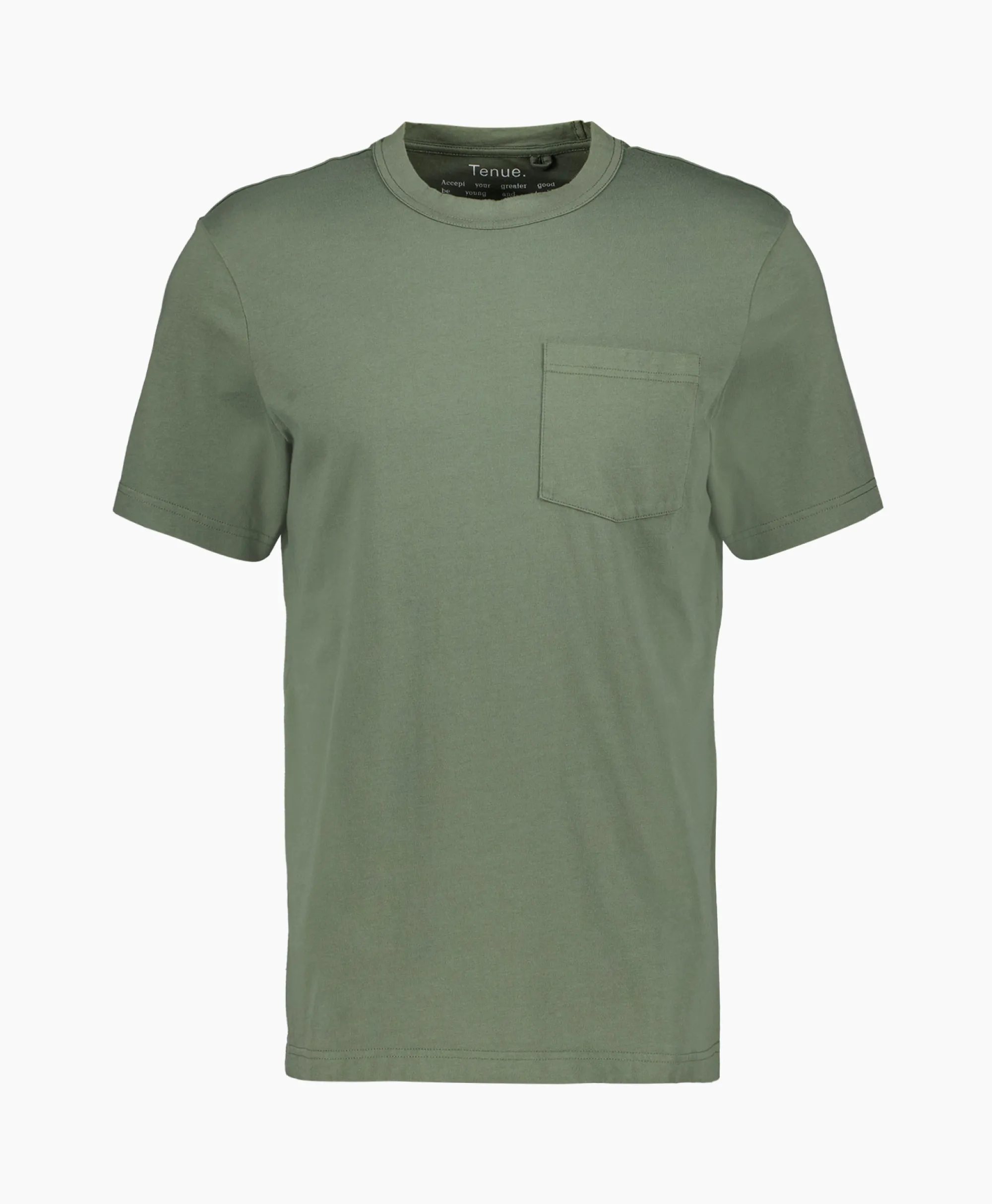 New T-Shirt Korte Mouw John Pocket Tee Groen Heren T-Shirts