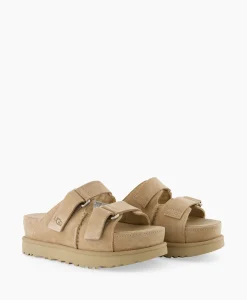 Discount Sandaal Zonder Hak W Goldenstar Hi Slide Beige Dames Sandalen