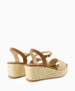 Outlet Sandaal Met Hak Kebek_Mar Bruin Dames Sandalen