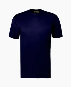 Discount T-Shirt Interlock Supima Blauw Heren T-Shirts