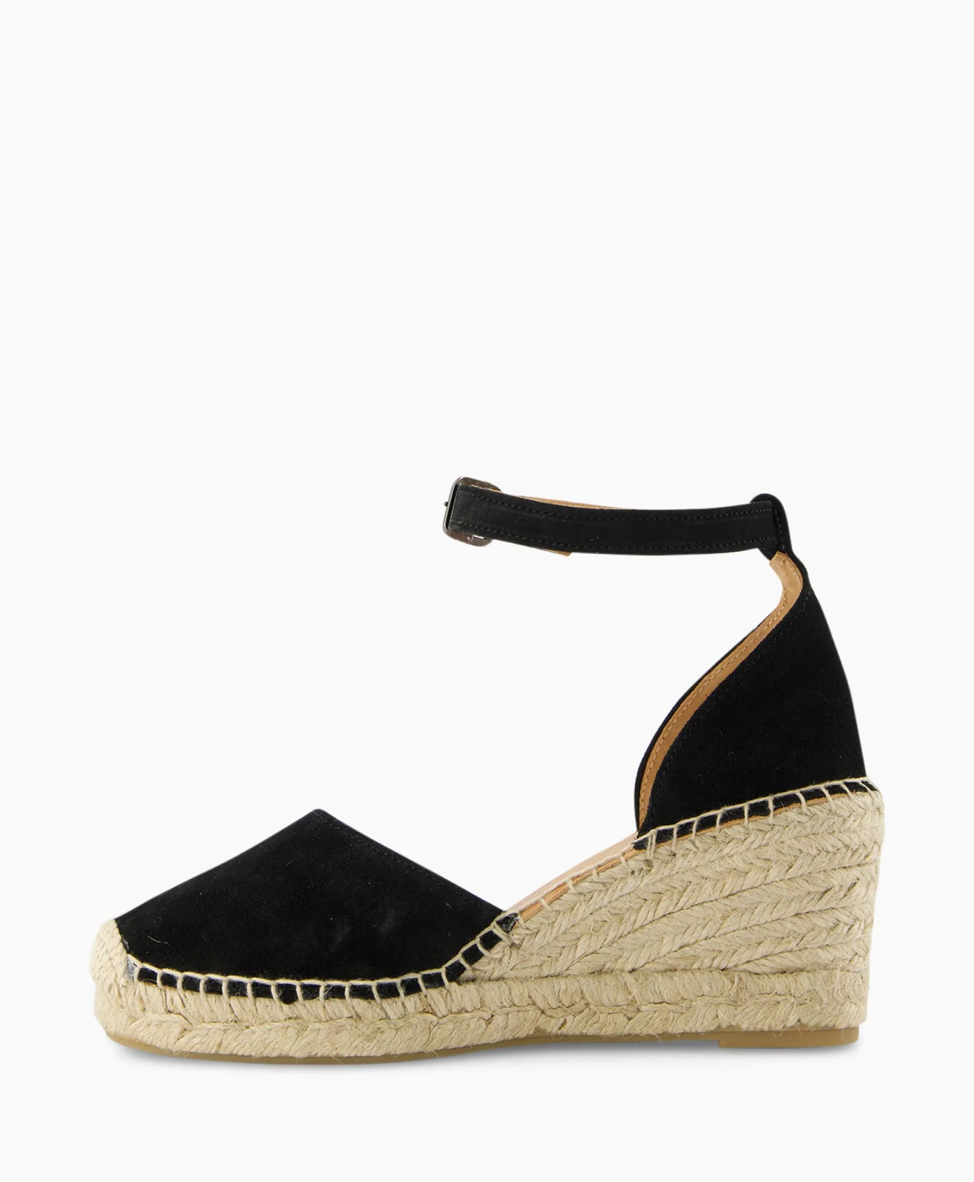 New Espadrille Flora Braid Zwart Dames Instappers