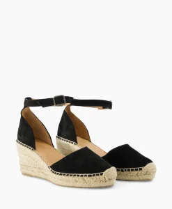 New Espadrille Flora Braid Zwart Dames Instappers