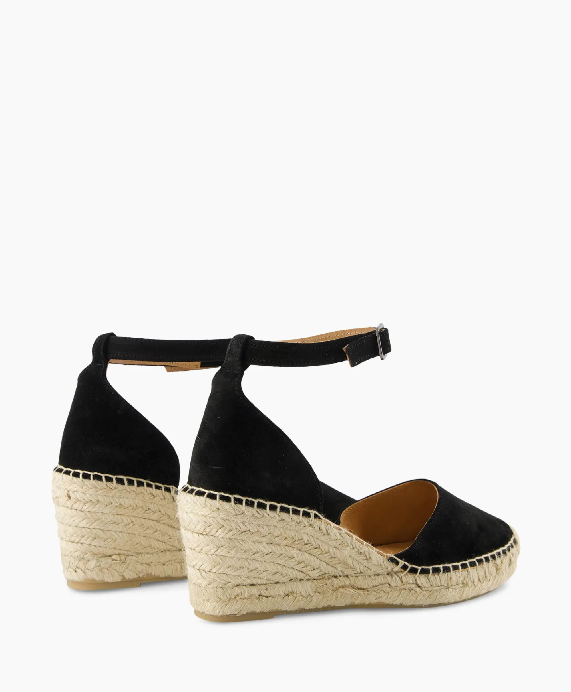 New Espadrille Flora Braid Zwart Dames Instappers