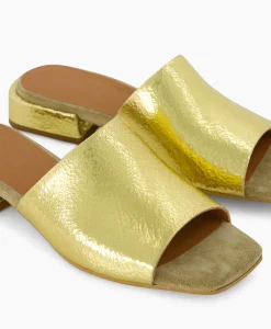 Via Vai Sandaal Met Hak Gigi Luna Goud*Dames Sandalen