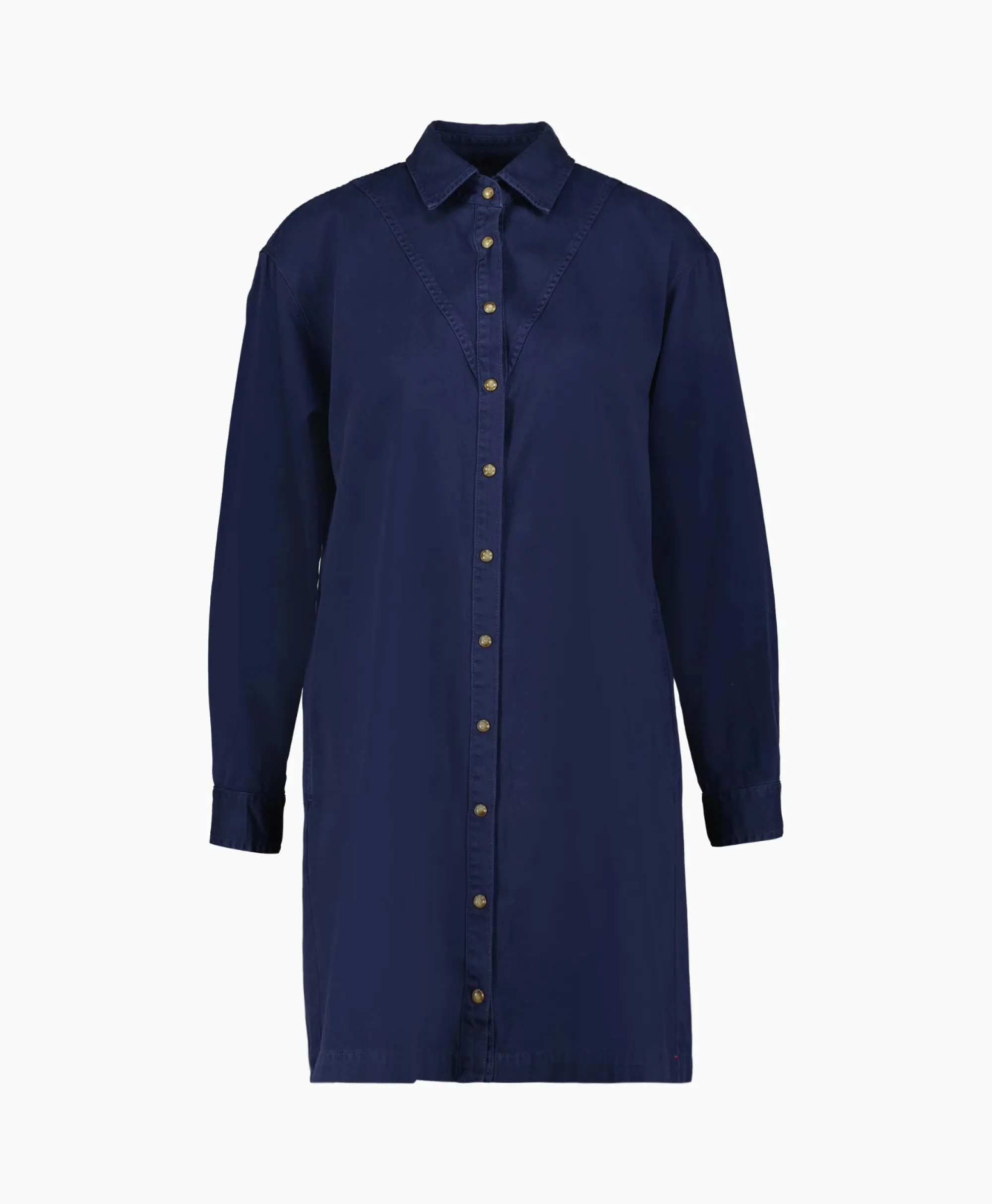 Hot Mini Jurk Keegan Twill Blauw Dames Bruiloftskleding