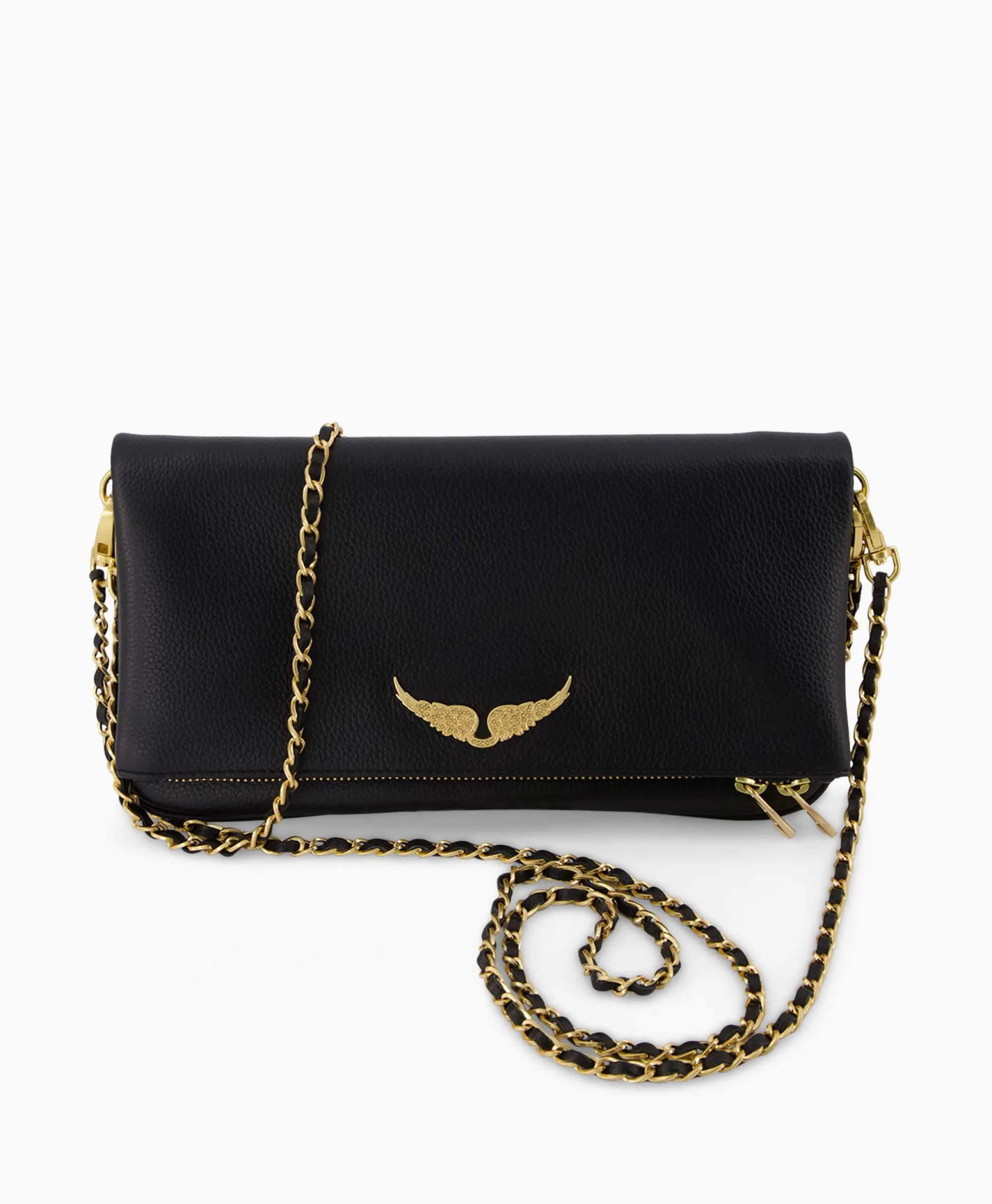 Clearance Zadig & Voltaire Crossbody Tas Rock Grained Leather Zwart Dames Tassen