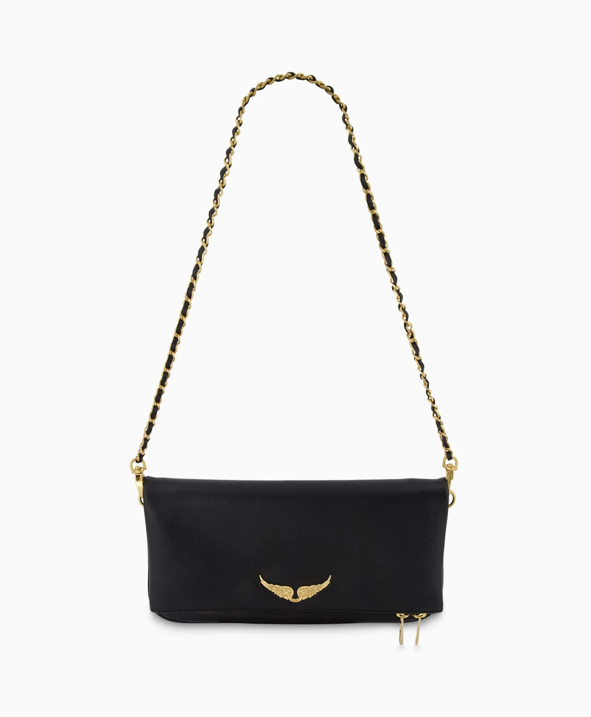 Clearance Zadig & Voltaire Crossbody Tas Rock Grained Leather Zwart Dames Tassen