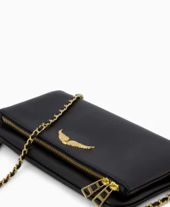 Clearance Zadig & Voltaire Crossbody Tas Rock Grained Leather Zwart Dames Tassen