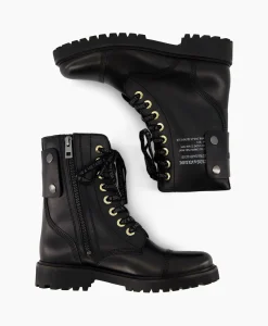 Discount Zadig & Voltaire Enkellaars Joe Smooth Cowskin + Side Prin Zwart Dames Laarzen