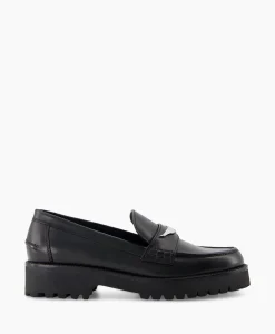 Clearance Zadig & Voltaire Loafer Joecassin Semy Shiny Calfskin Zwart Dames Instappers