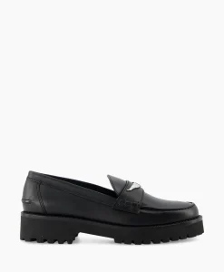 Sale Zadig & Voltaire Loafer Joecassin Semy-Shiny Calfskin Zwart Dames Instappers