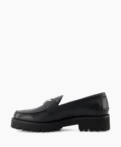 Sale Zadig & Voltaire Loafer Joecassin Semy-Shiny Calfskin Zwart Dames Instappers