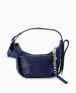 Outlet Zadig & Voltaire Schouder / Hand Tas Le Cecilia Xs Leather With Veg Donker Blauw Dames Tassen