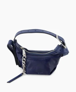 Outlet Zadig & Voltaire Schouder / Hand Tas Le Cecilia Xs Leather With Veg Donker Blauw Dames Tassen