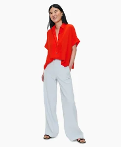 Clearance Blouse Techno Silk Rood Dames Blouses