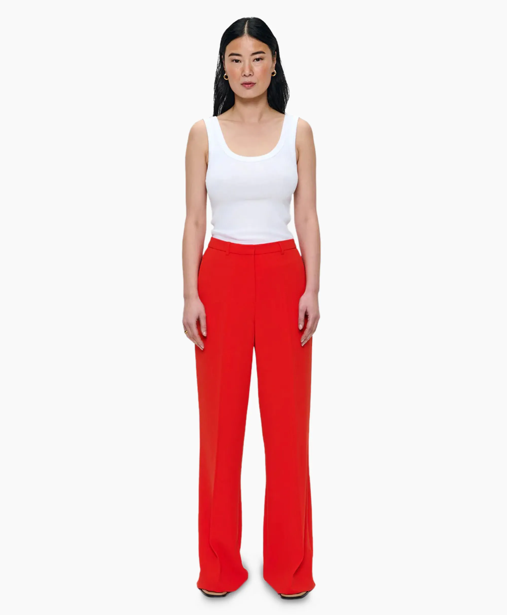 Best Pantalon Techno Silk Rood Dames Broeken